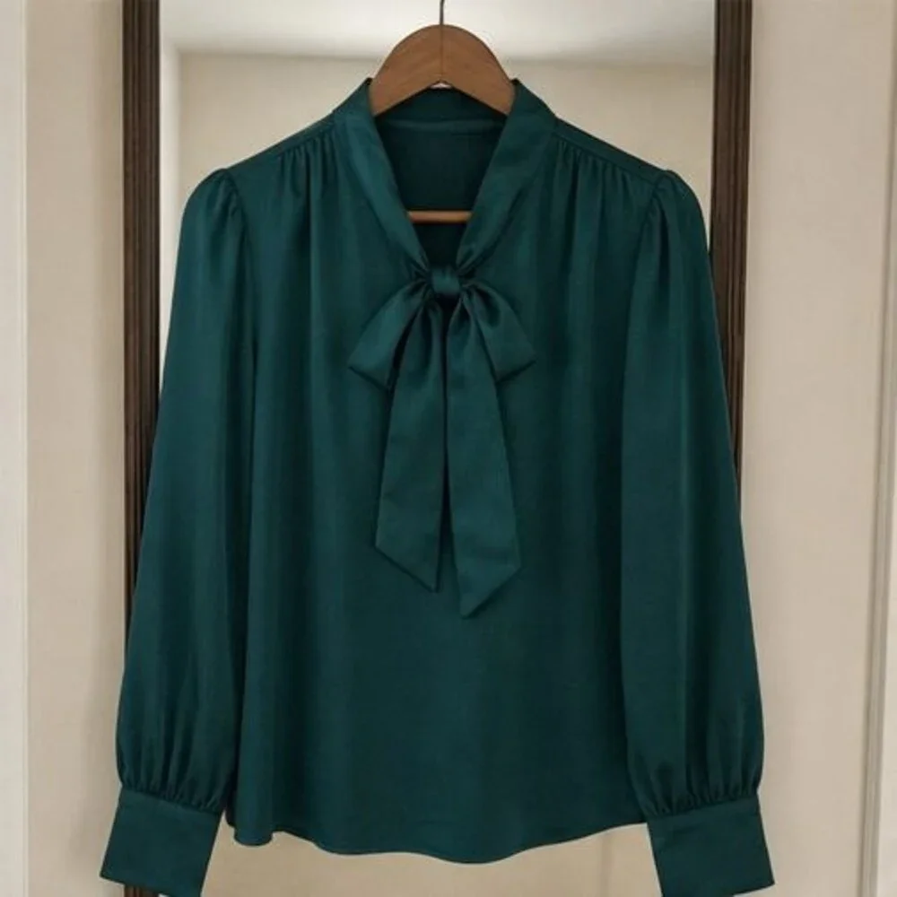 Rust Ruffle Blouse